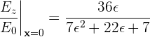 Ez vs. epsilon equation